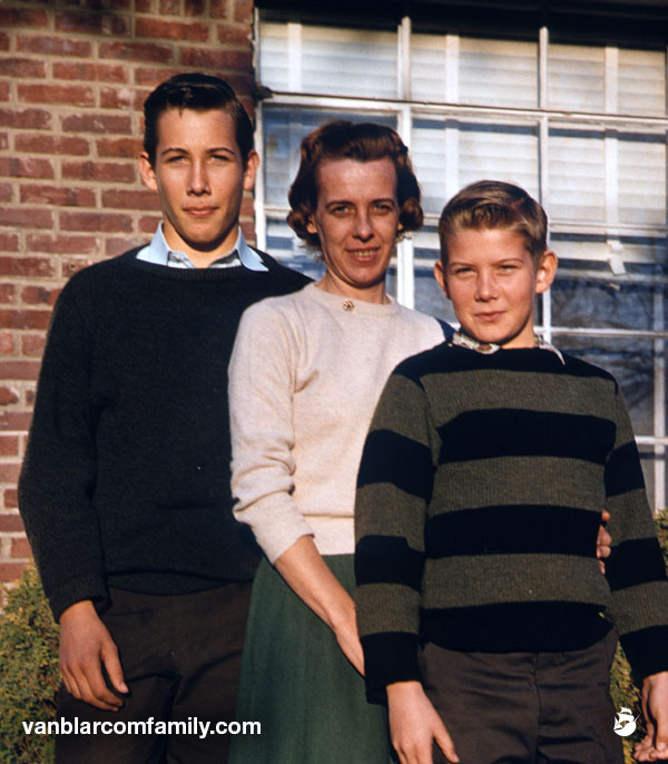 Lois Ruth Van Blarcom Graef: Chip, Lois VB and Van E Graef in about 1960