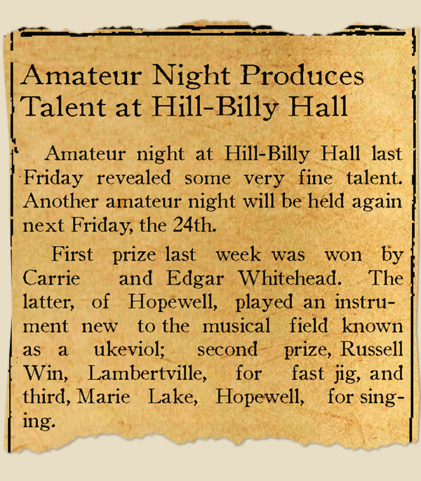 Peter Young  Whitehead: Article in the Hopewell Herald in 1938.